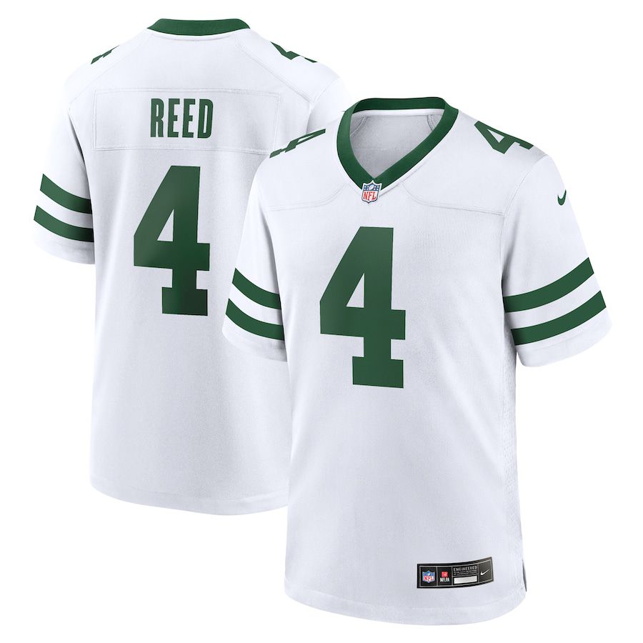 Men New York Jets 4 D.J. Reed Nike White Legacy Player Game NFL Jersey